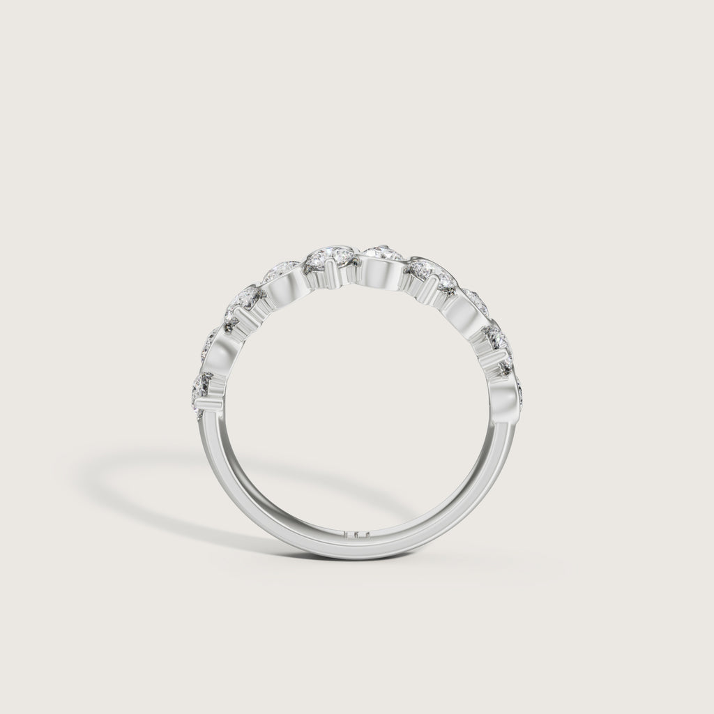 Pois Round Diamond Band  | Halfway Diamonds