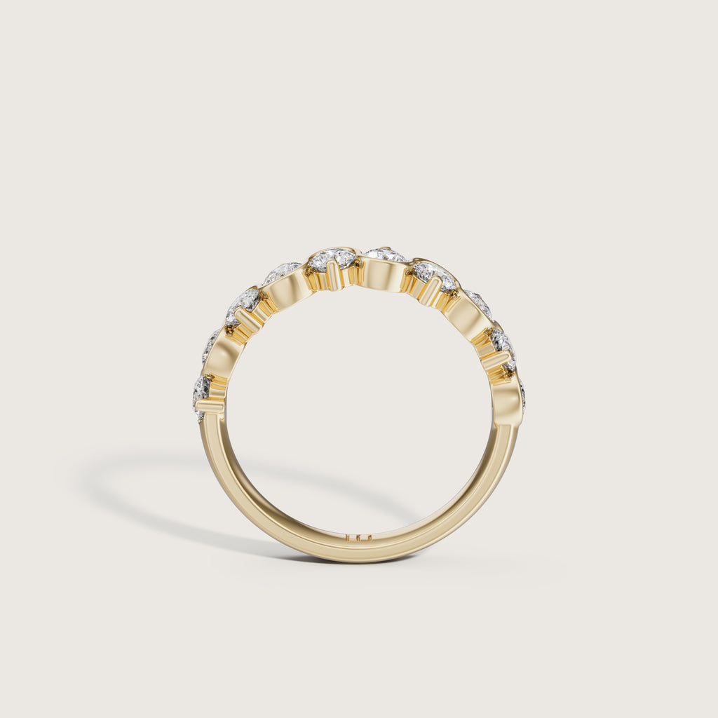 Pois Round Diamond Band  | Halfway Diamonds
