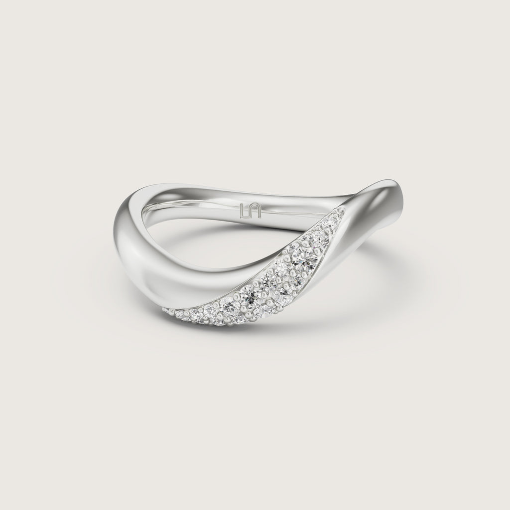 Sash Curved Diamond Band