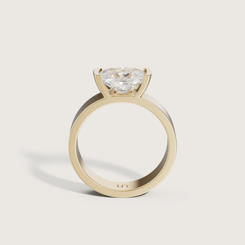 Sfera East West Cushion Flat Band Solitaire