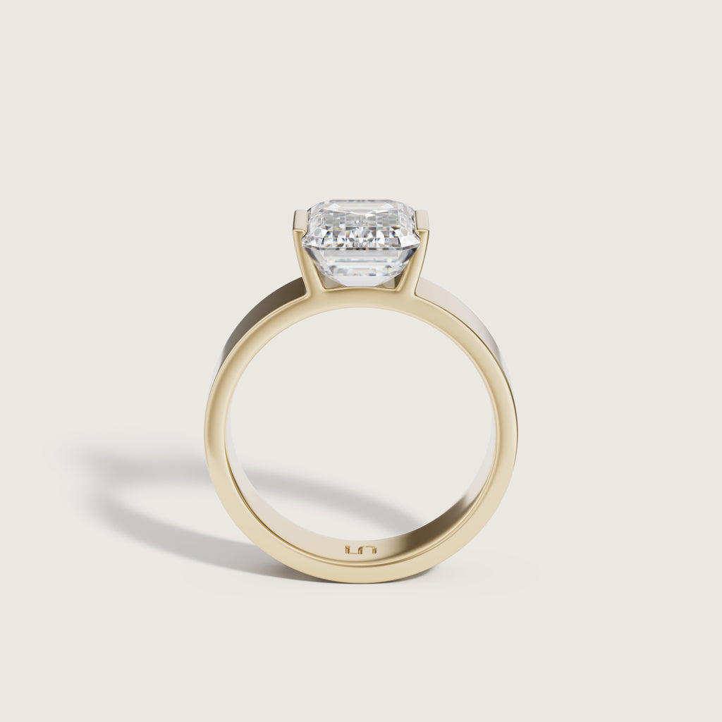 Sfera Emerald Flat Band Solitaire