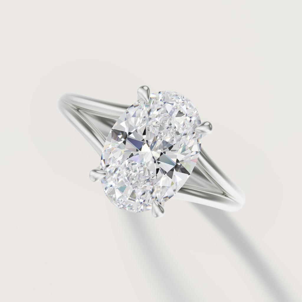 Margot Oval Split Band Solitaire