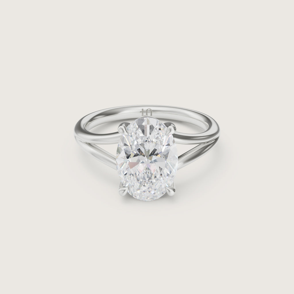 Margot Oval Split Band Solitaire