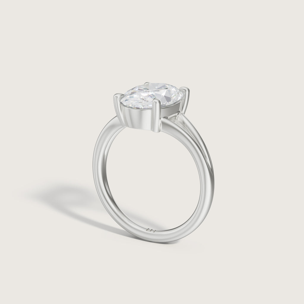 Margot Oval Split Band Solitaire