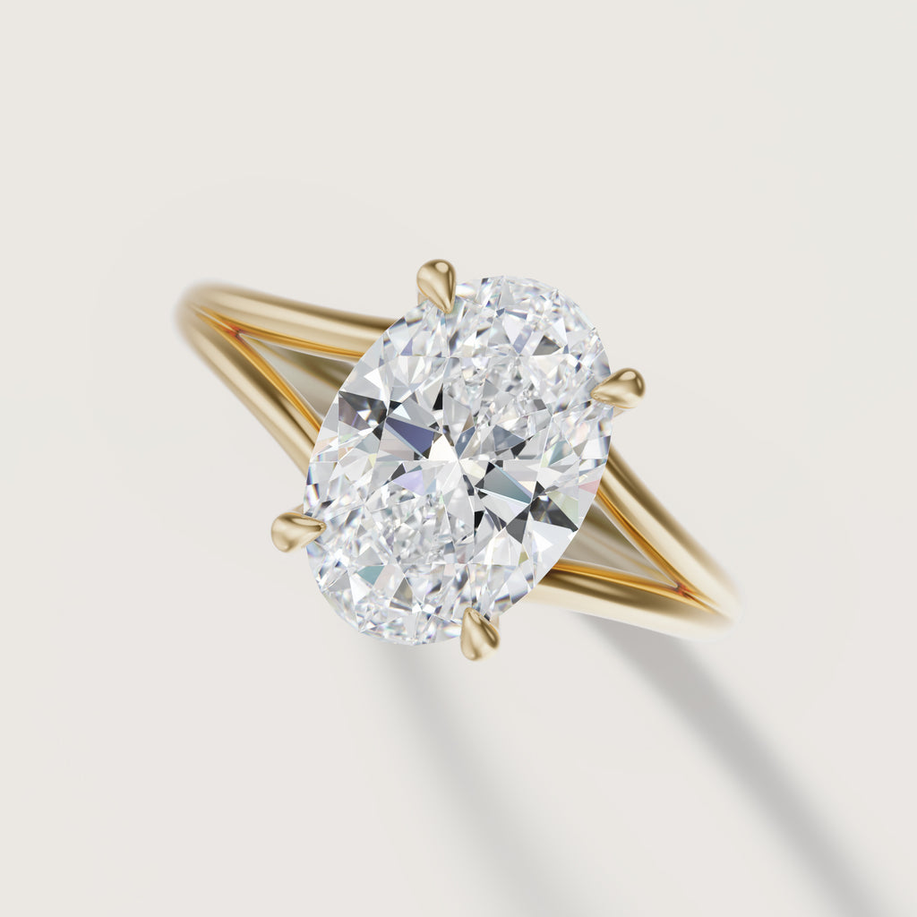 Margot Oval Split Band Solitaire | Lindelli