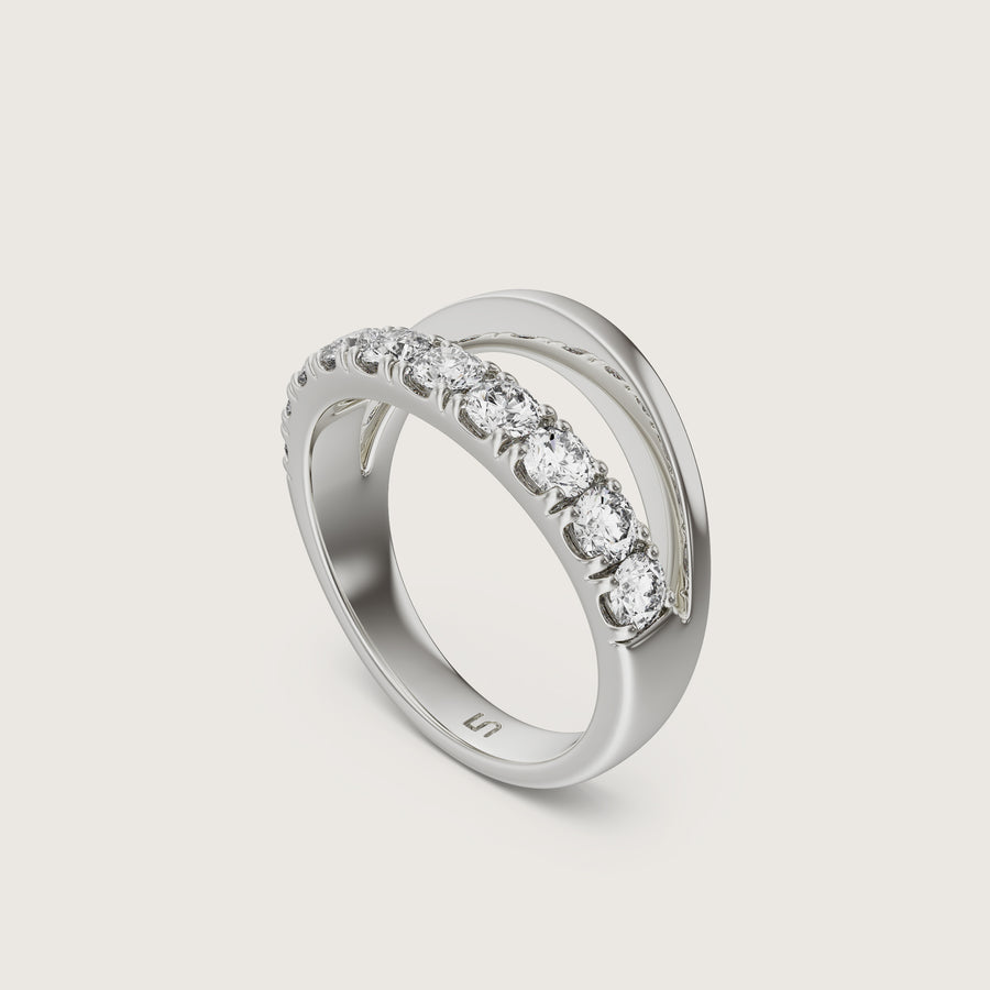 Mosel split band diamond ring