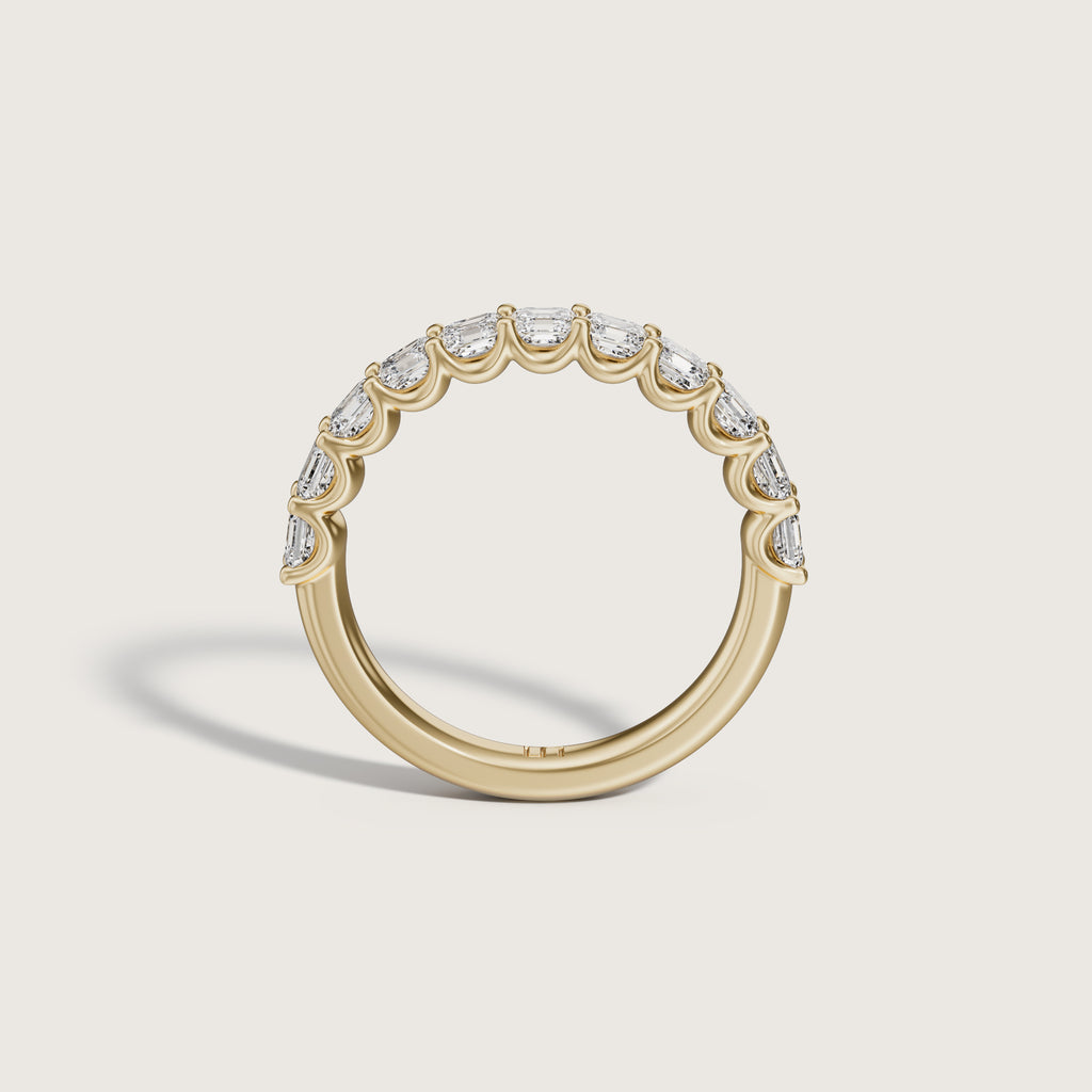 Valley Asscher Diamond Band Medium | Halfway Diamonds