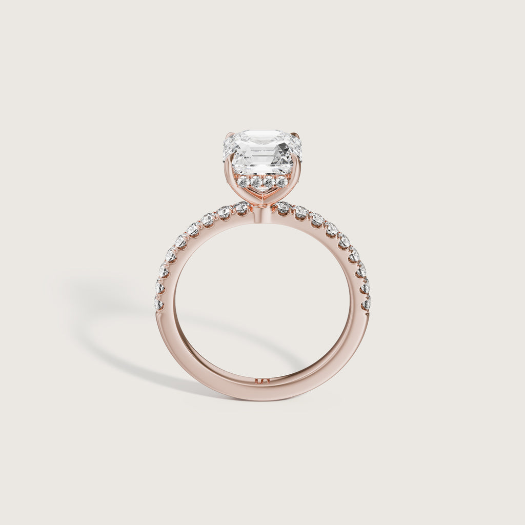Vera Asscher Solitaire - Hidden Halo Diamond Band