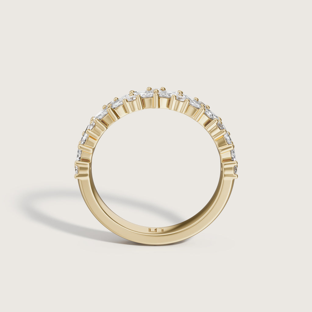 Willow Marquise & Round Diamond Band | Halfway diamonds