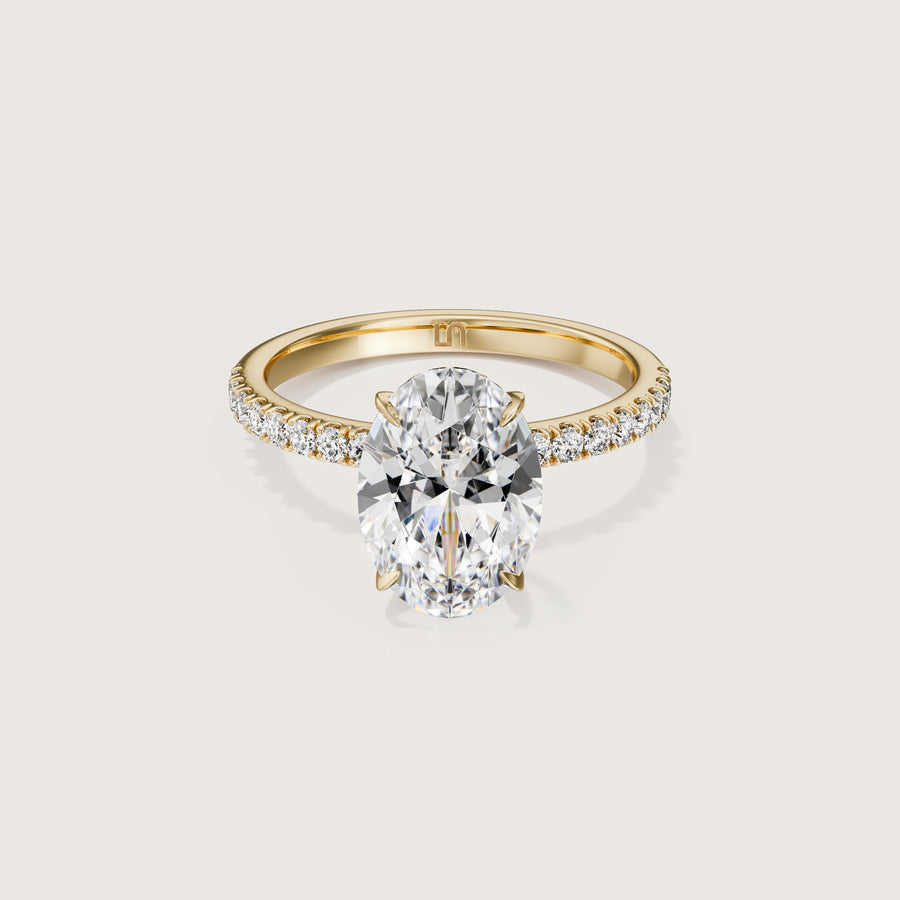 Icon Oval 4 Claw Diamond Solitaire Ring