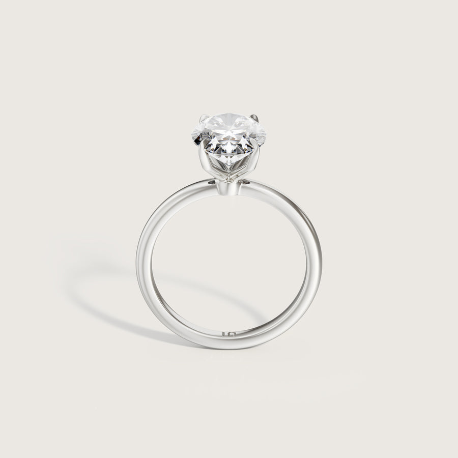 Icon Oval 4 Claw Diamond Solitaire Ring