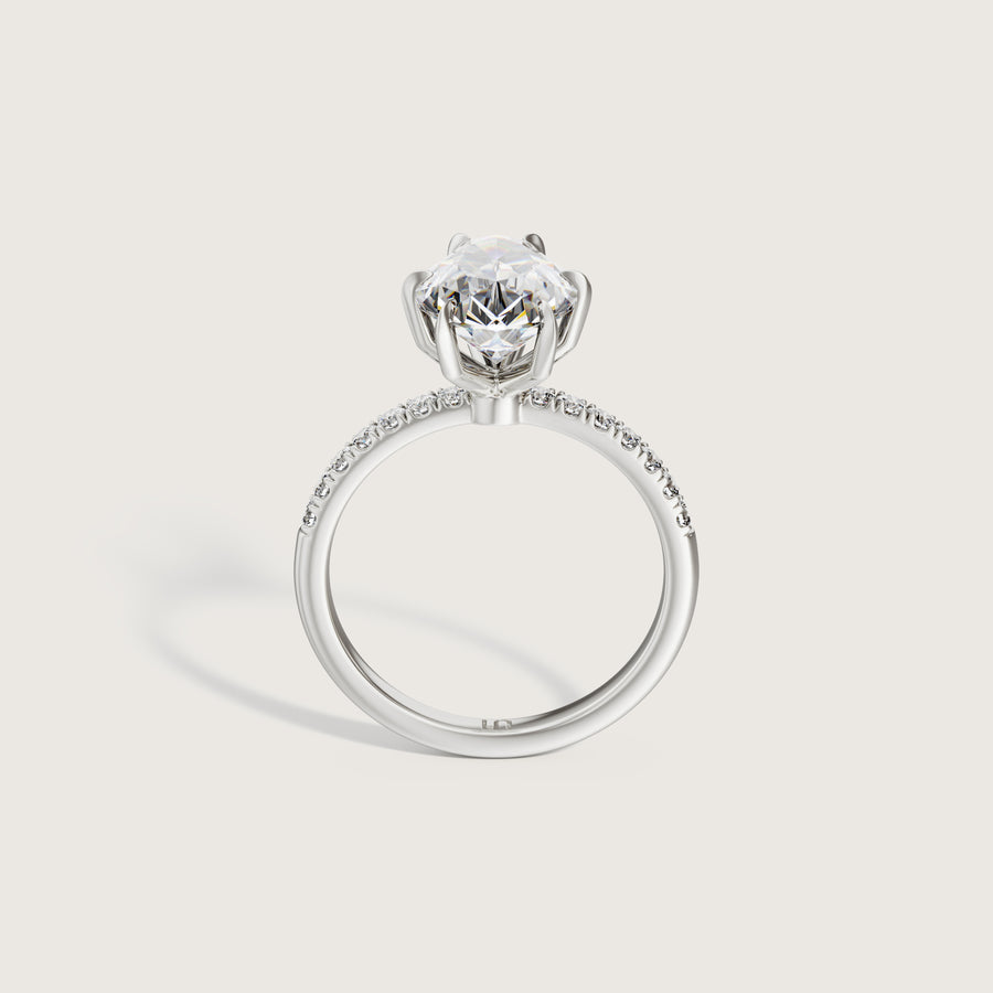 Icon Pear Solitaire Ring