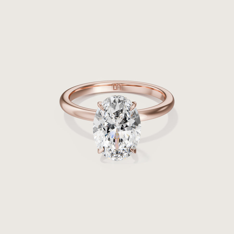 Icon Oval 4 Claw Diamond Solitaire Ring