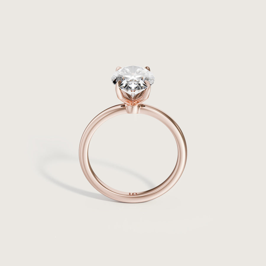 Icon Oval 4 Claw Diamond Solitaire Ring
