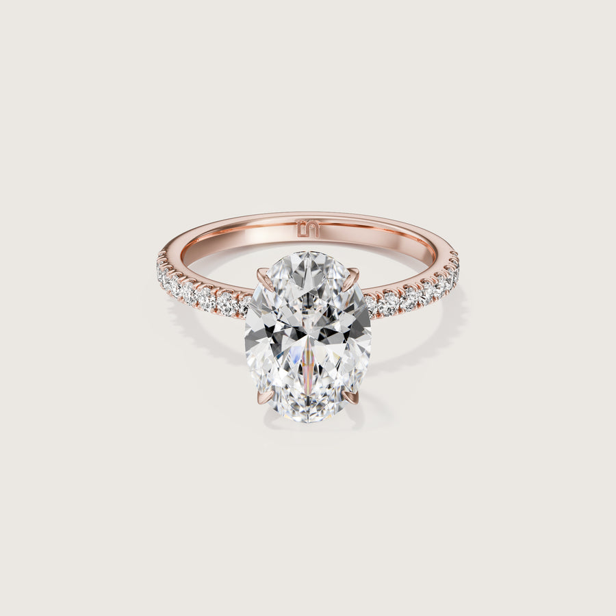 Icon Oval 4 Claw Diamond Solitaire Ring