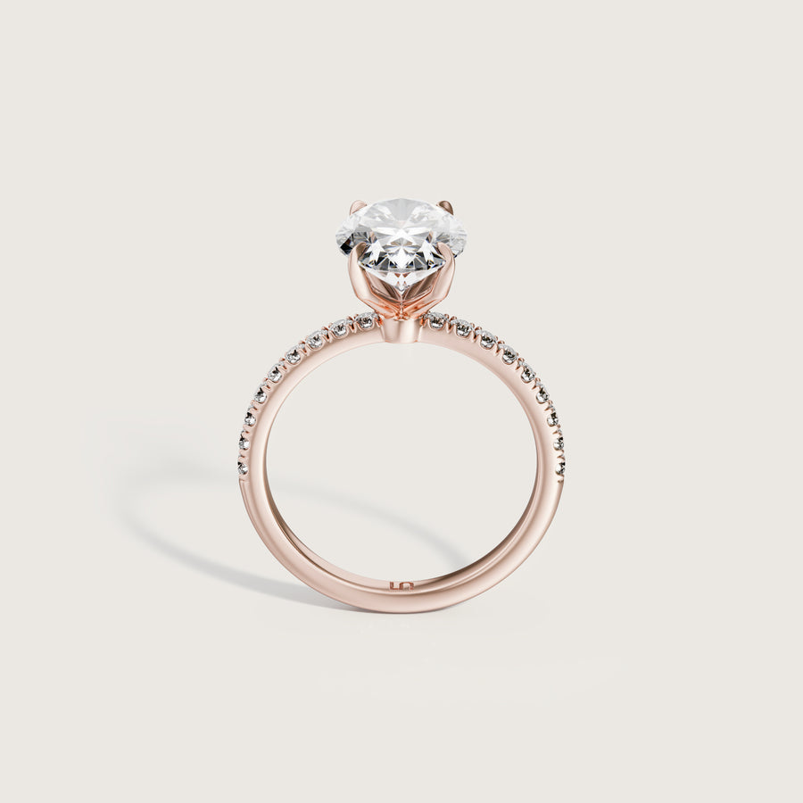Icon Oval 4 Claw Diamond Solitaire Ring