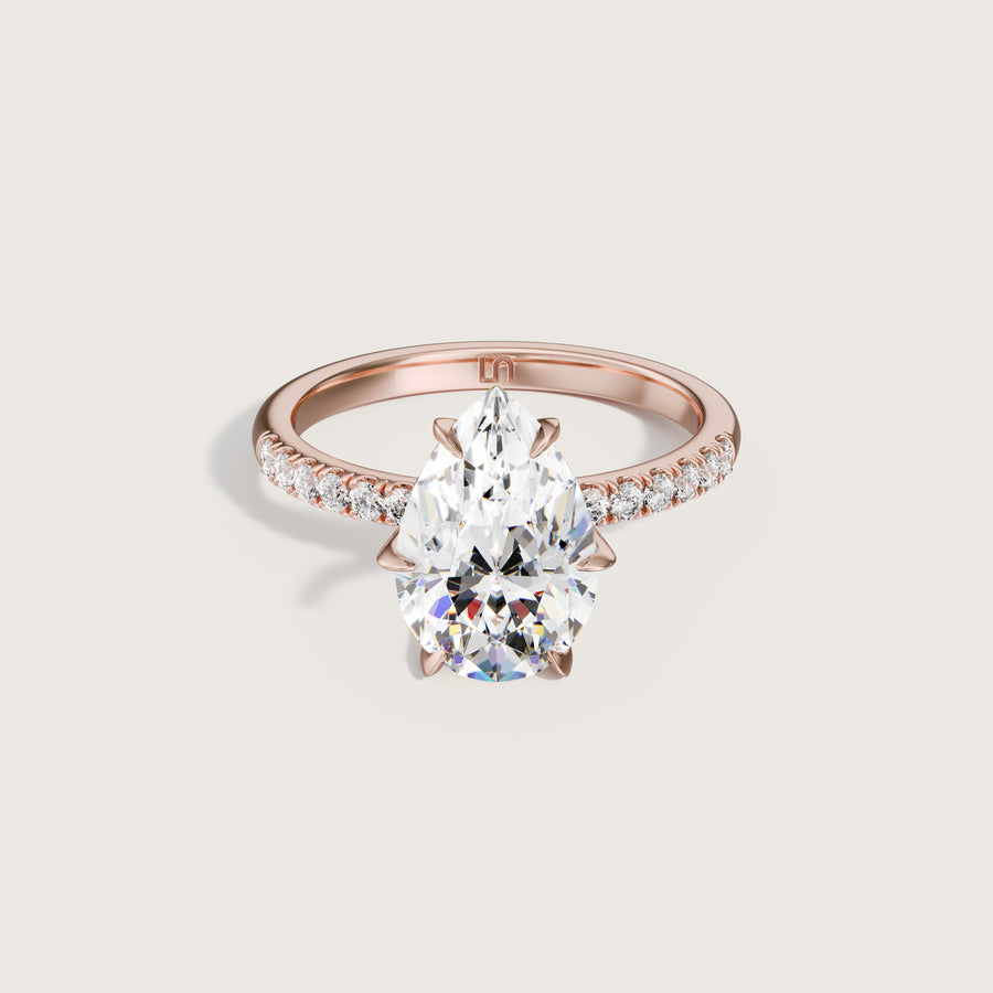 Icon Pear Solitaire Ring