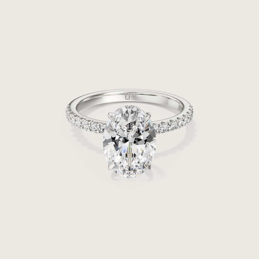 Icon Oval 4 Claw Diamond Solitaire Ring