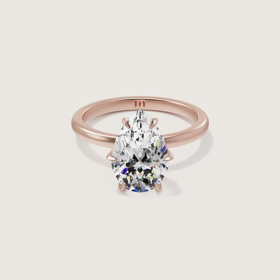 Icon Pear Solitaire Ring