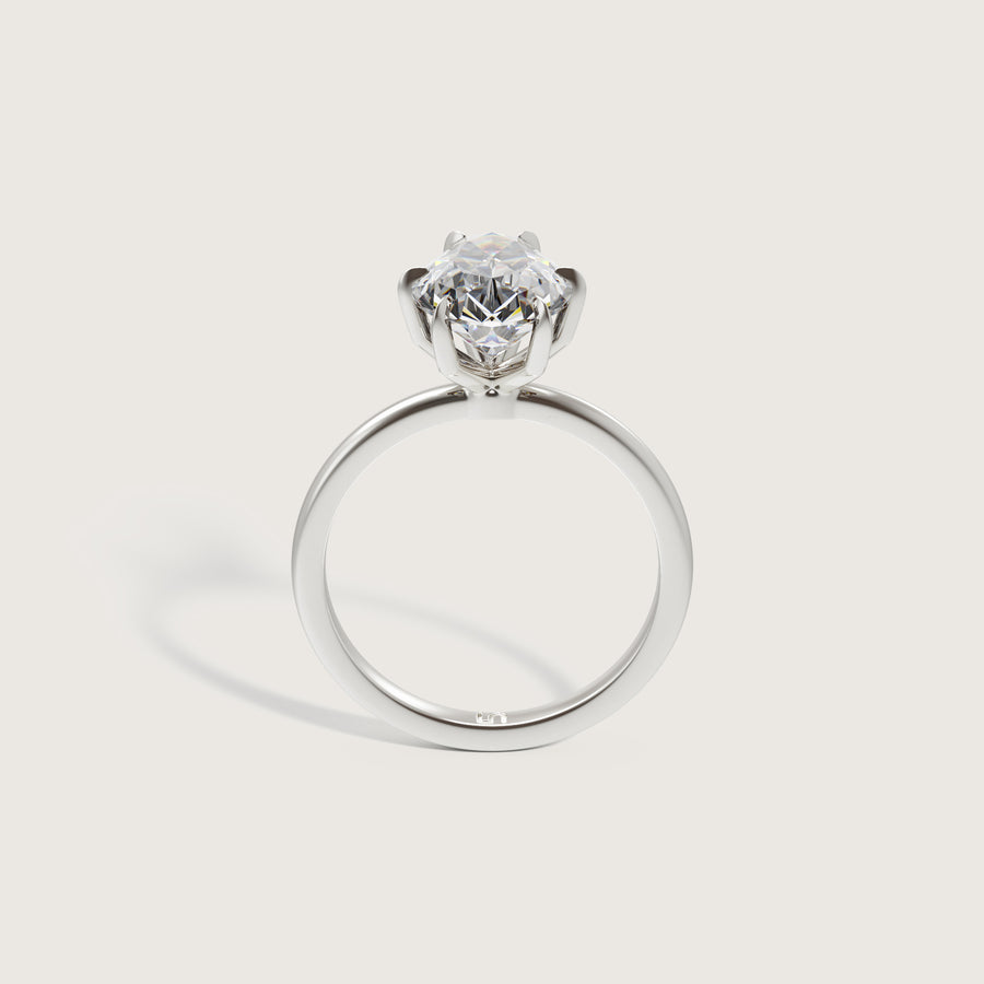 Icon Pear Solitaire Ring