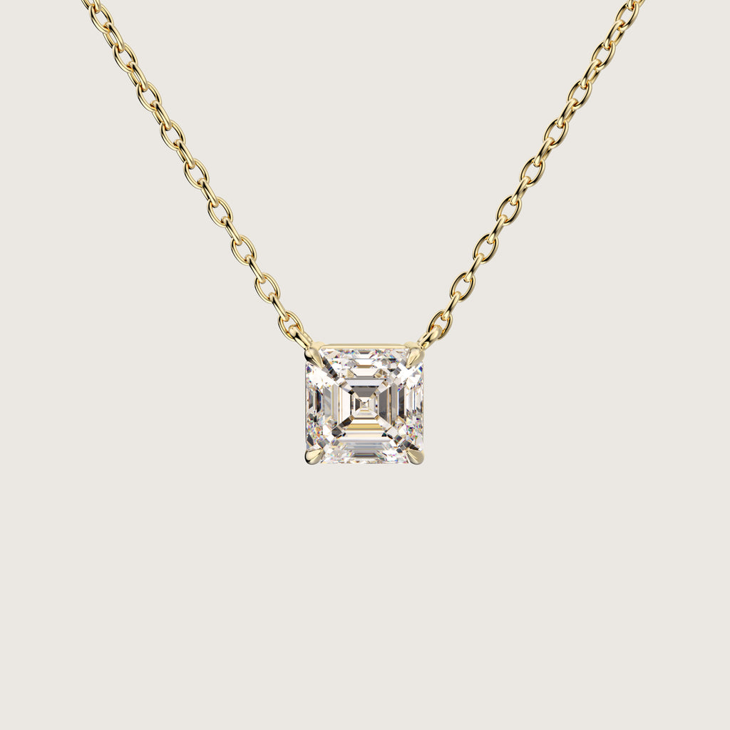 Yellow_Gold_Necklace_Asscher_LINDELLI