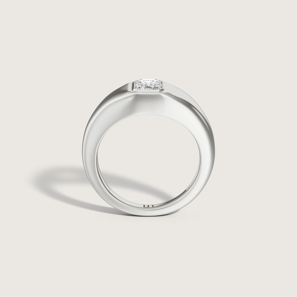 Unicus Diamond Signet Ring Emerald