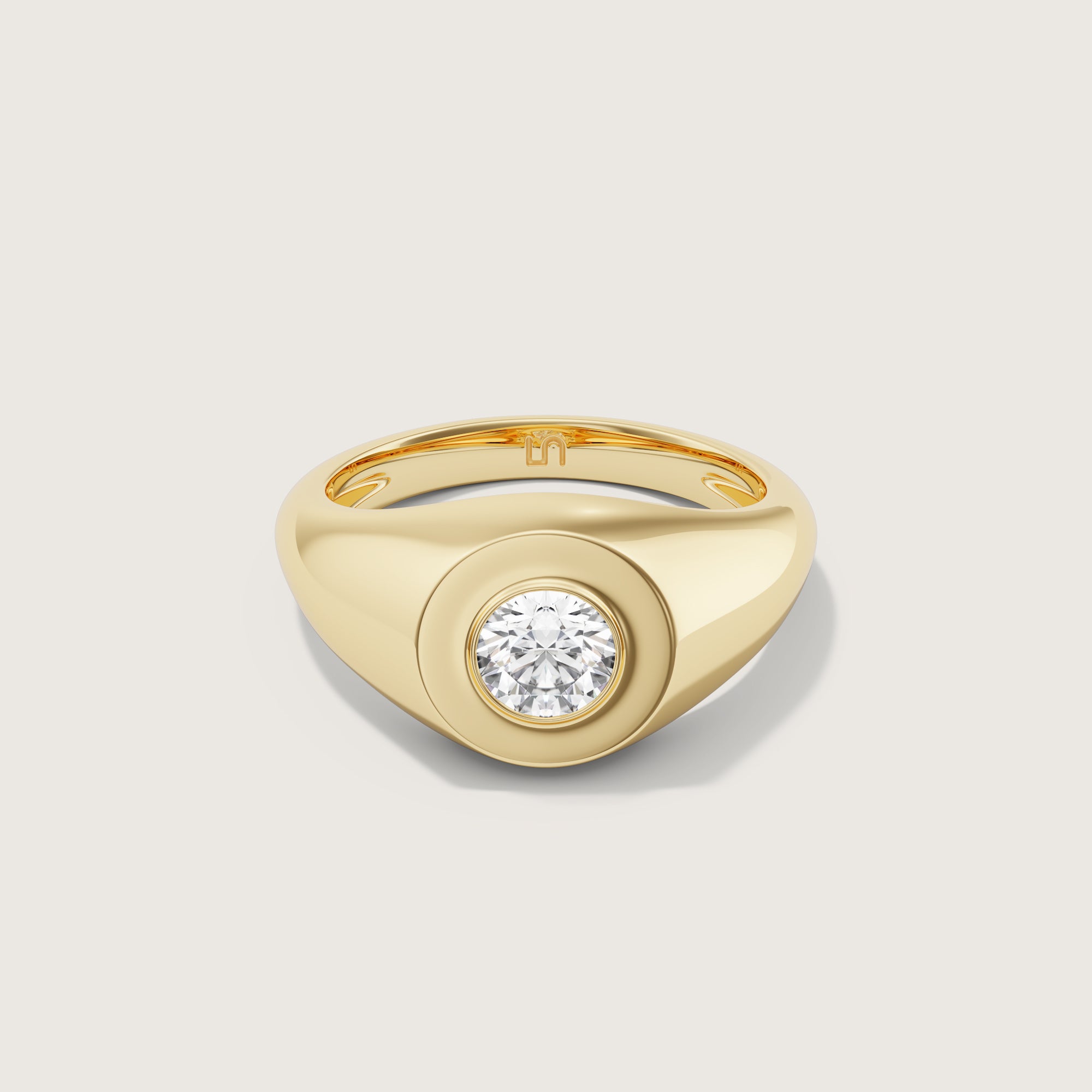 Circle sales signet ring
