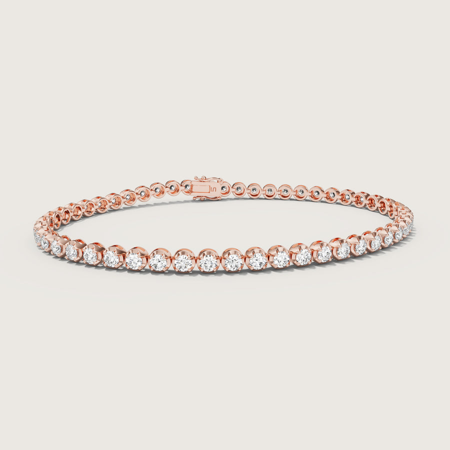 Icon Illusion Set Diamond Tennis Bracelet (2.5mm)