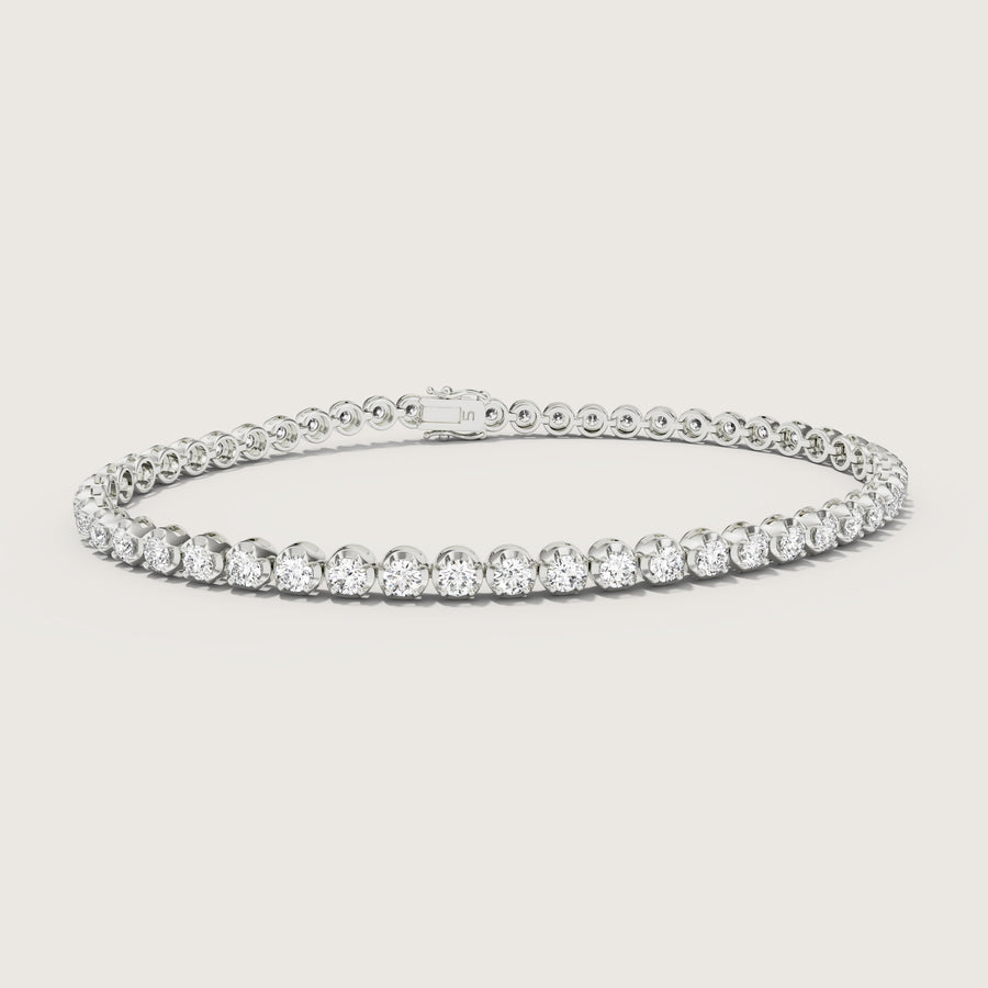 Icon Illusion Set Diamond Tennis Bracelet (2.5mm)