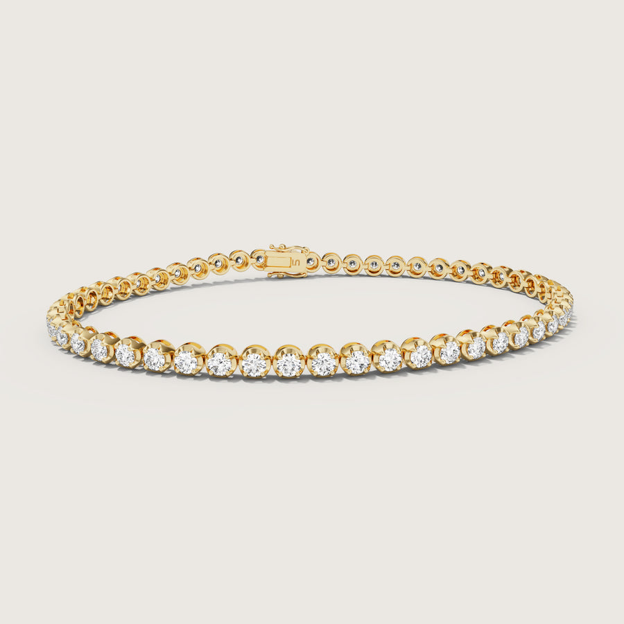 Icon Illusion Set Diamond Tennis Bracelet (2.5mm)