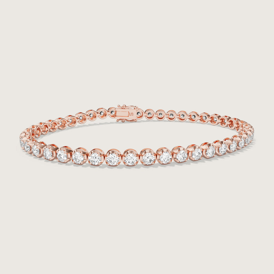 Icon Illusion Set Diamond Tennis Bracelet (3mm)