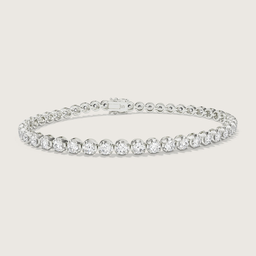 Icon Illusion Set Diamond Tennis Bracelet (3mm)