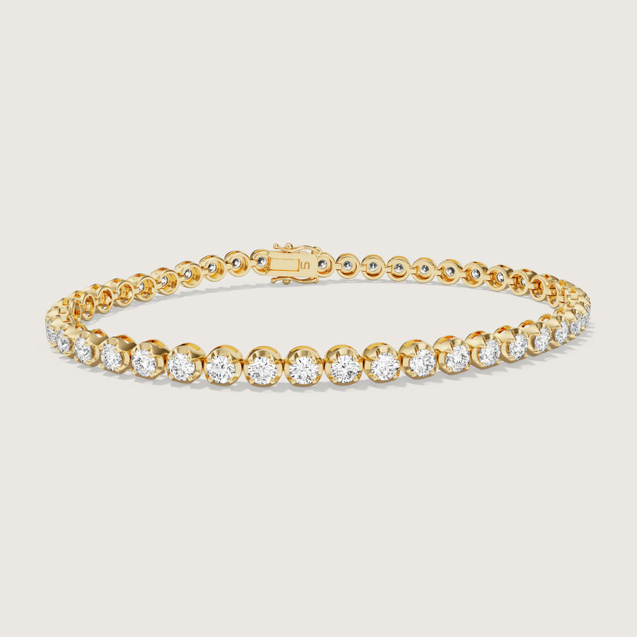 Icon Illusion Set Diamond Tennis Bracelet (3mm)
