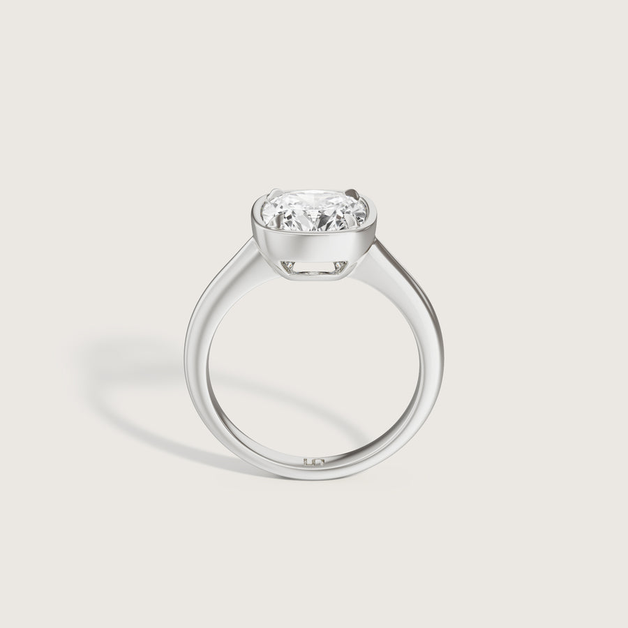 Edie Cushion Bezel Solitaire Ring