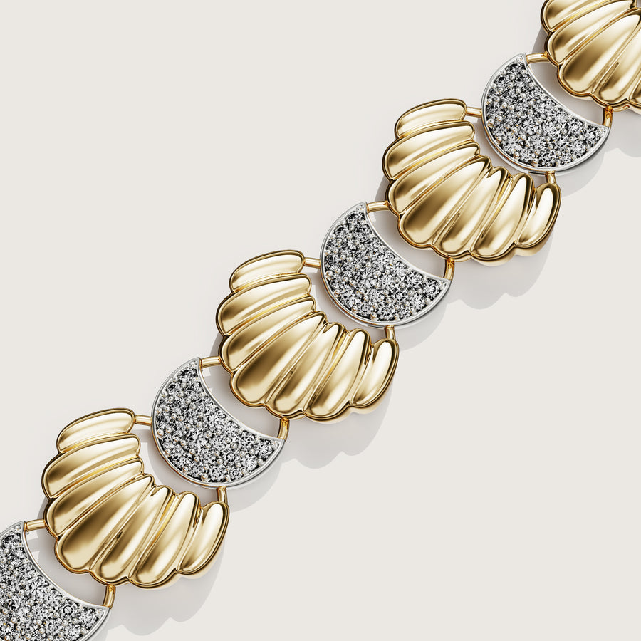 Crescent shell bracelet