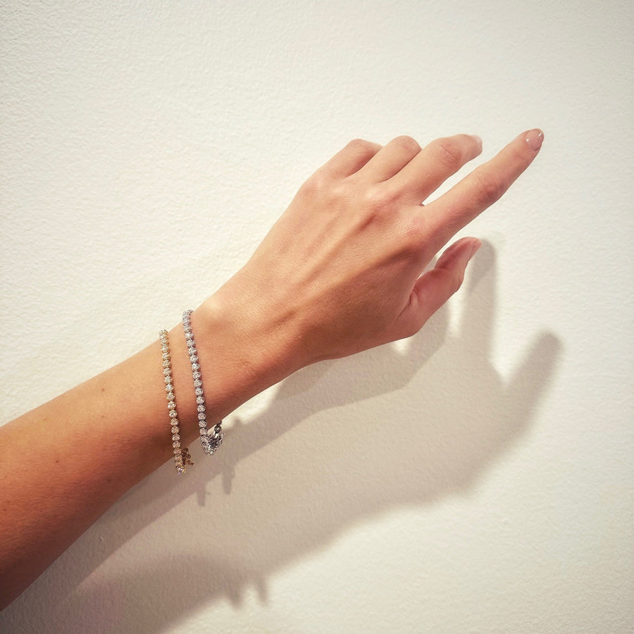 Icon Illusion Set Diamond Tennis Bracelet (3mm)