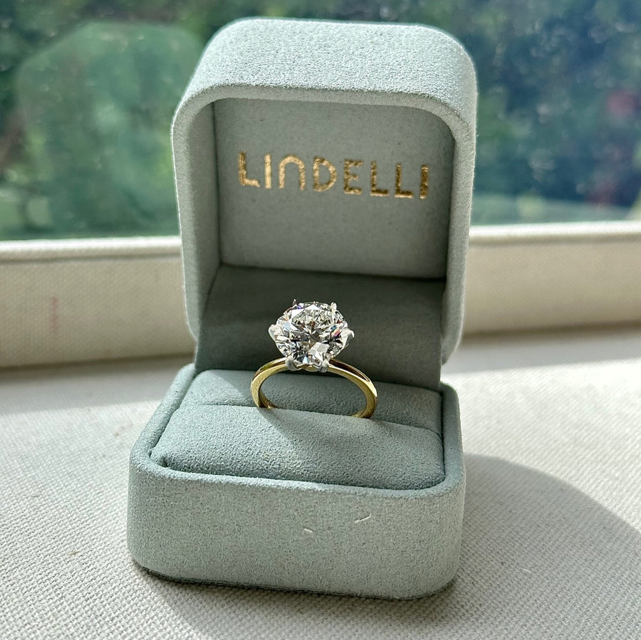 5.11 carat diamond solitaire Icon engagement ring custom made LINDELLI 